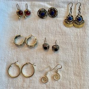 7-set Sterling Silver Earring Bundle